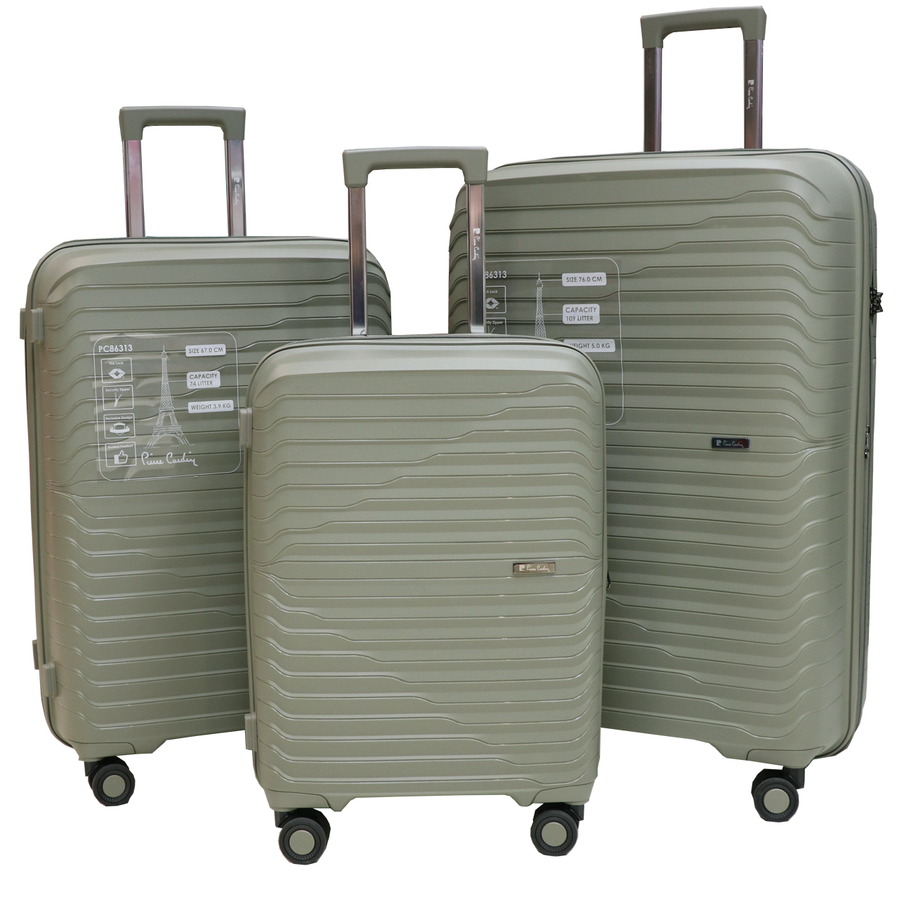 مجموعه سه عددی چمدان پیرکاردین مدل BASEL